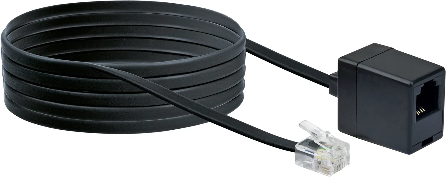 Schwaiger prolunga telefonica RJ11 10 m nera