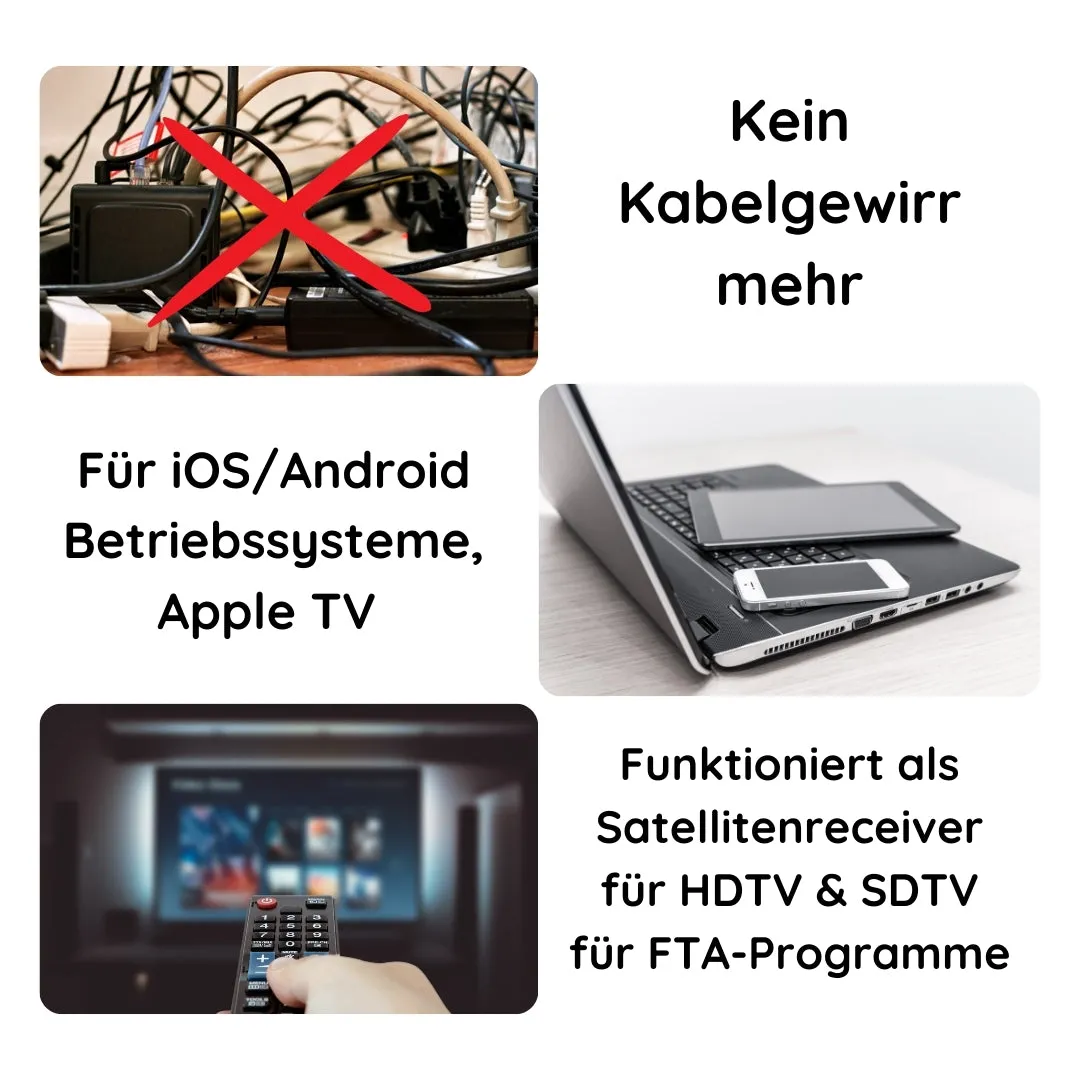 Schwaiger SAT Dongle WiFi HDTV FTA TV2Smart Nero