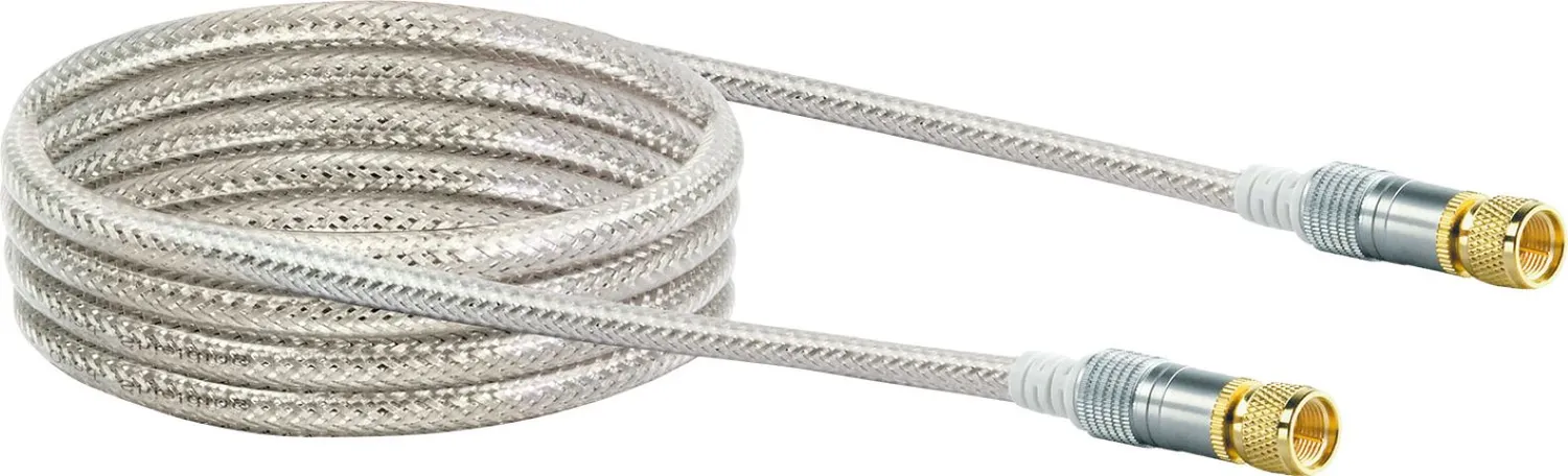 Schwaiger Cavo SAT 3 m 110 dB con F dorati argento