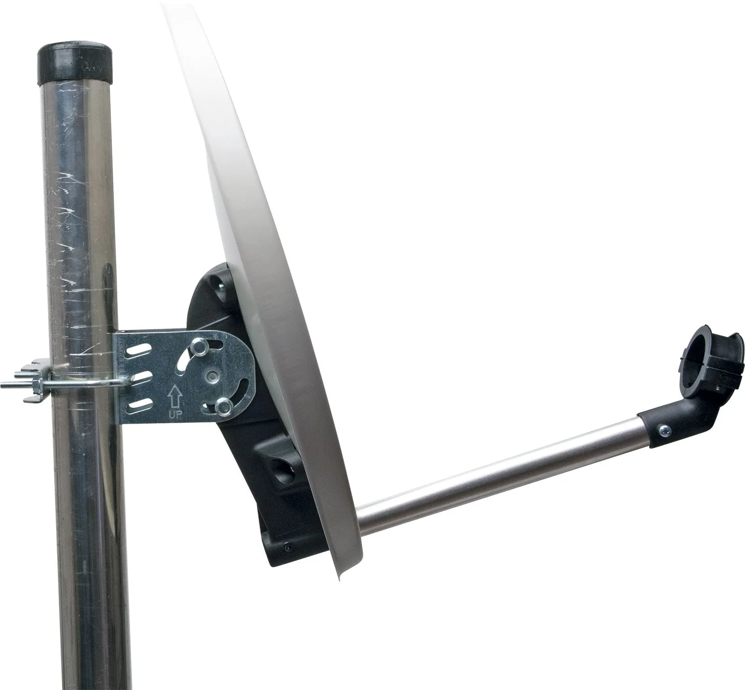 Schwaiger Offset Acciaio 40 cm Parabola Satellitare Grigia