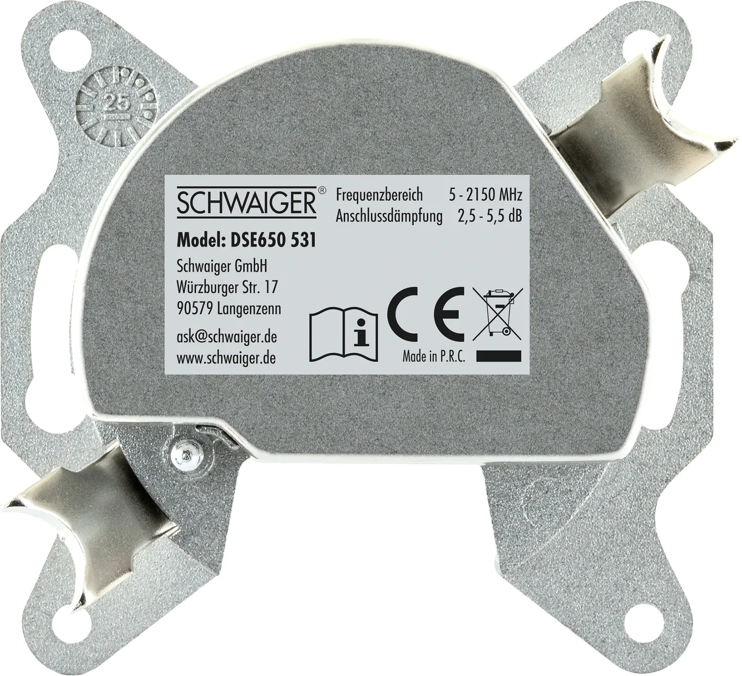 SCHWAIGER Presa Antenna Singola 2,5 dB terminale