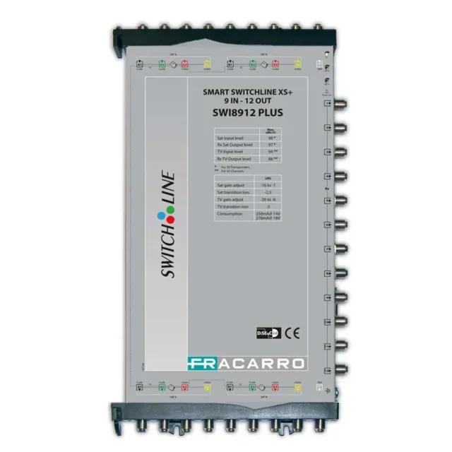 Fracarro SWI8912PLUS multiswitch 9x12 cascata TV-SAT attivo
