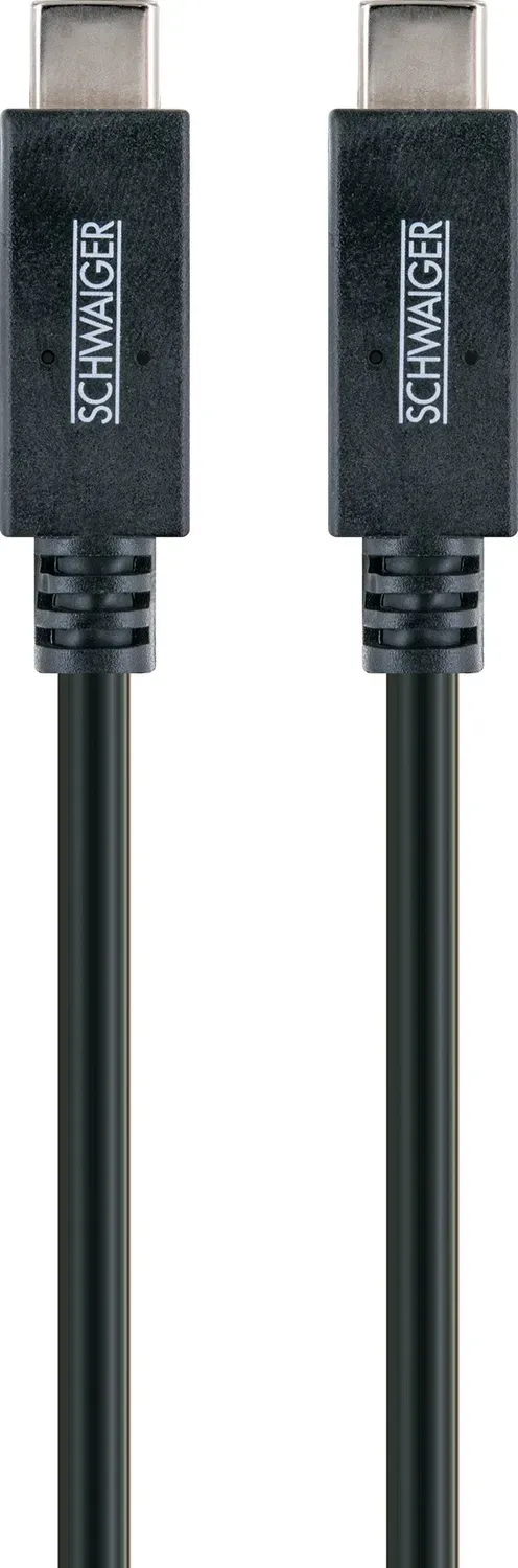 Schwaiger Type C cavo USB-C 1 m nero 5A