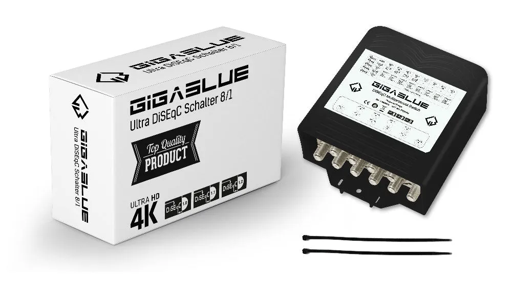 GigaBlue Ultra switch DiSEqC 2/1 4/1 8/1 esterno
