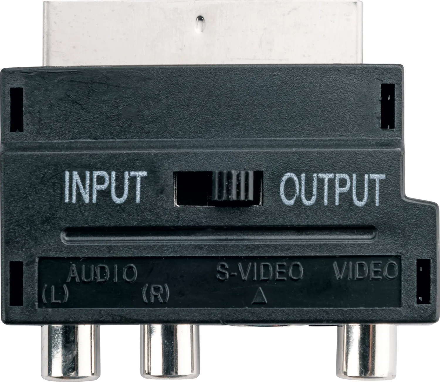 SCHWAIGER Adattatore SCART RCA S-VHS IN-OUT nero
