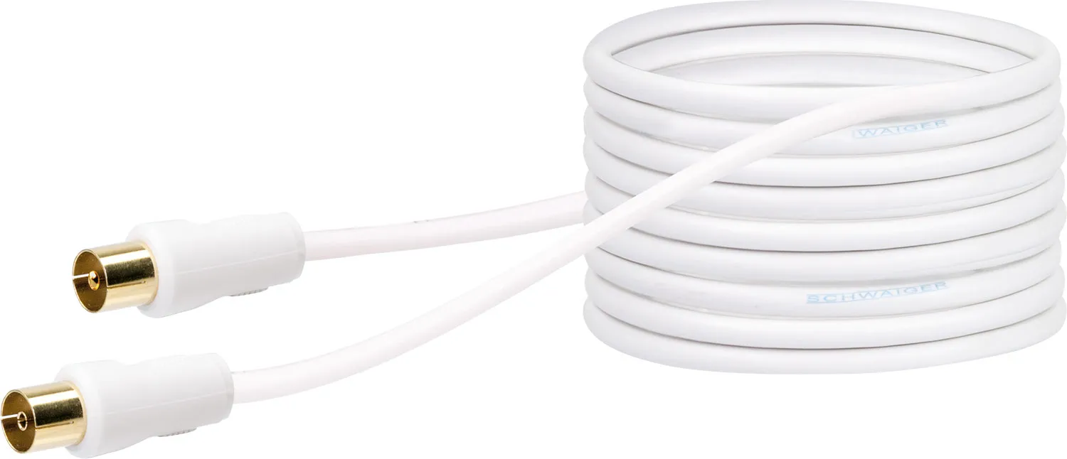Schwaiger cavo antenna TV IEC 90 dB 1,5 m bianco