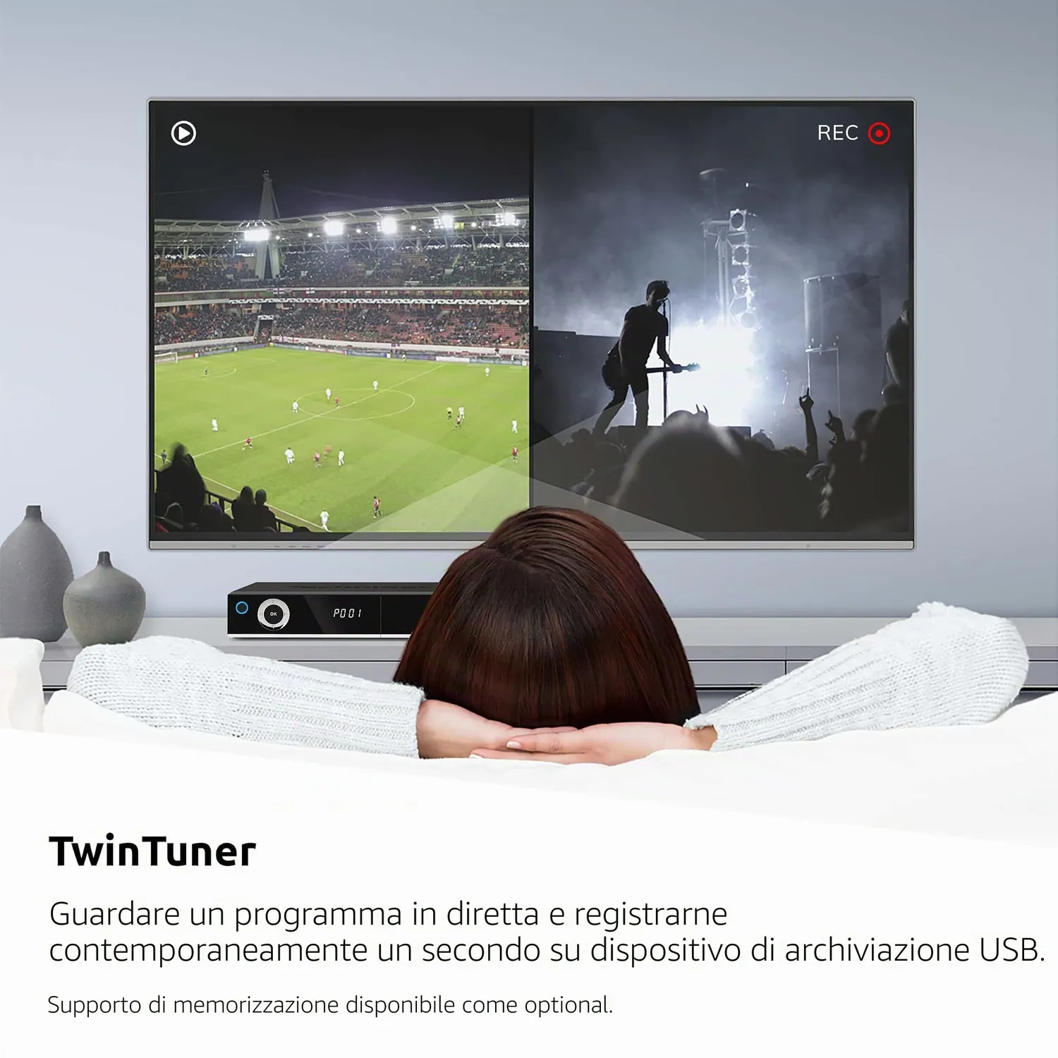 TechniSat DigiPlus UHD S Ricevitore Sat 4K Doppio Tuner Nero