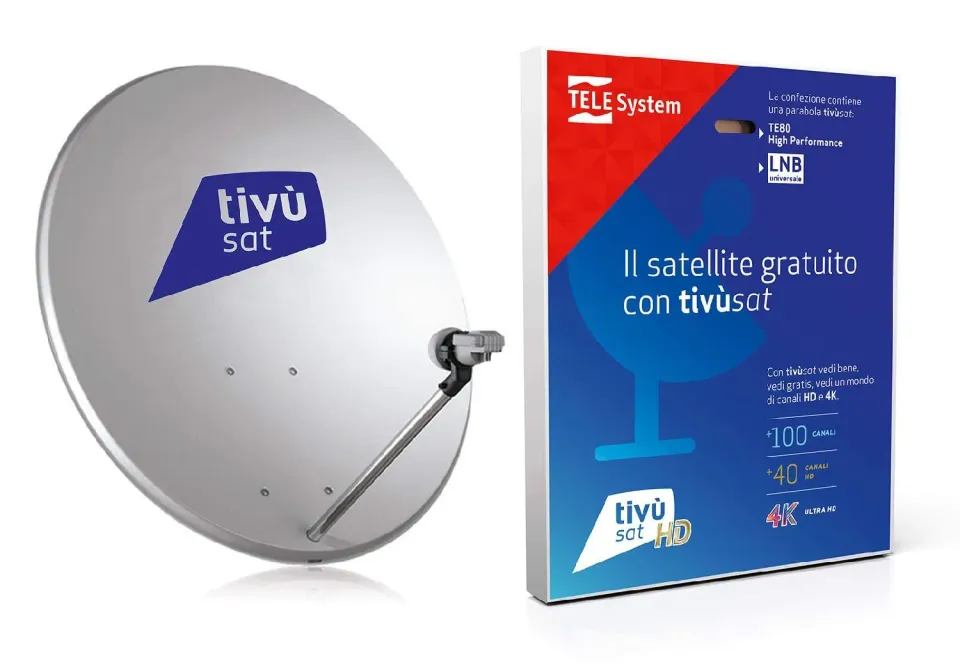 TELE System TEF 80 antenna satellitare 84 cm bianca