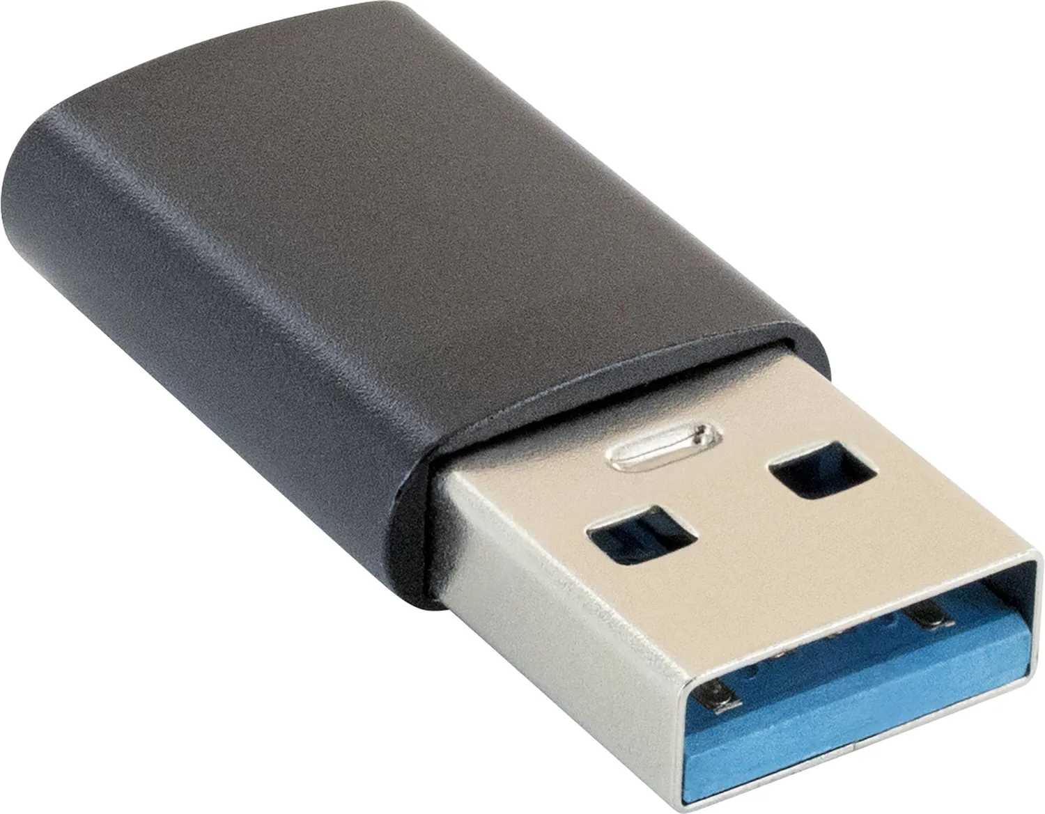 Schwaiger Adattatore USB-A a USB-C Compatto Nero