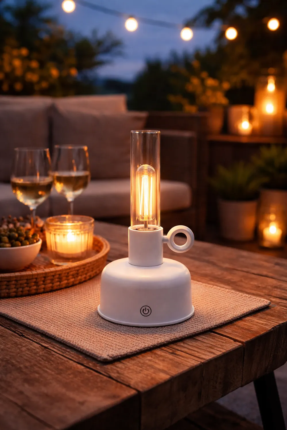 SCHWAIGER Retro lampada candela nera decorativa