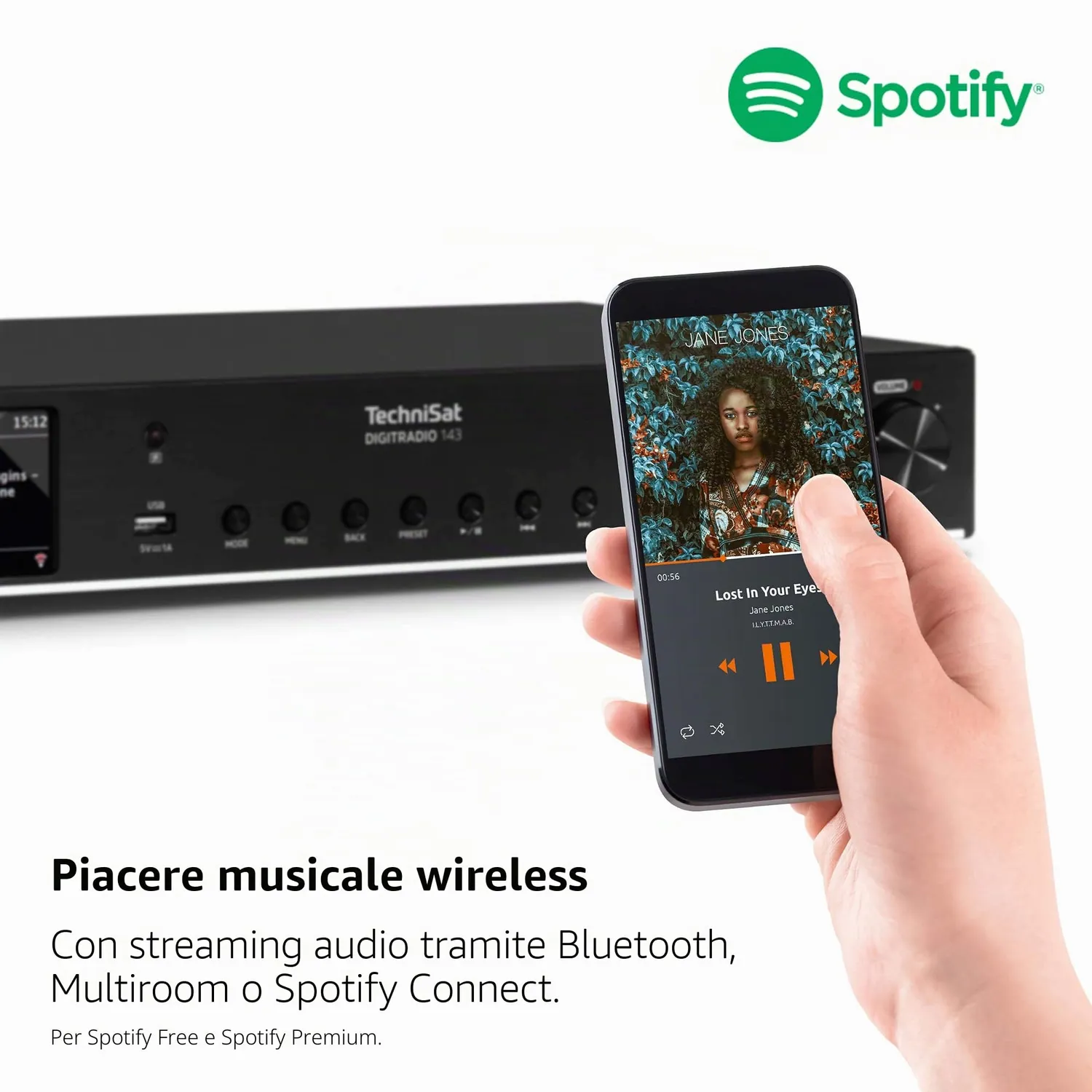 TechniSat DIGITRADIO 143 CD sintonizzatore HiFi nero