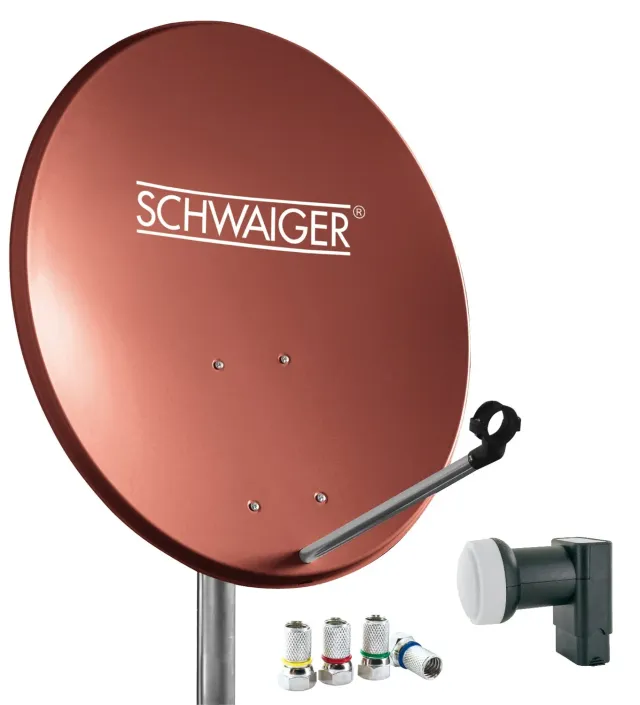 Schwaiger parabola offset acciaio 55 cm set 2 utenti twin