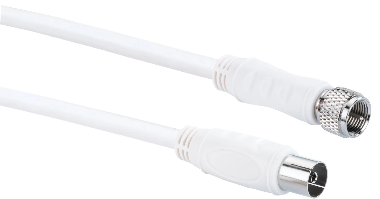 Schwaiger cavo antenna SAT F-IEC 1,5 m bianco 90 dB