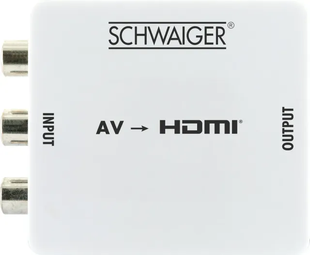 SCHWAIGER convertitore AV HDMI Full HD bianco