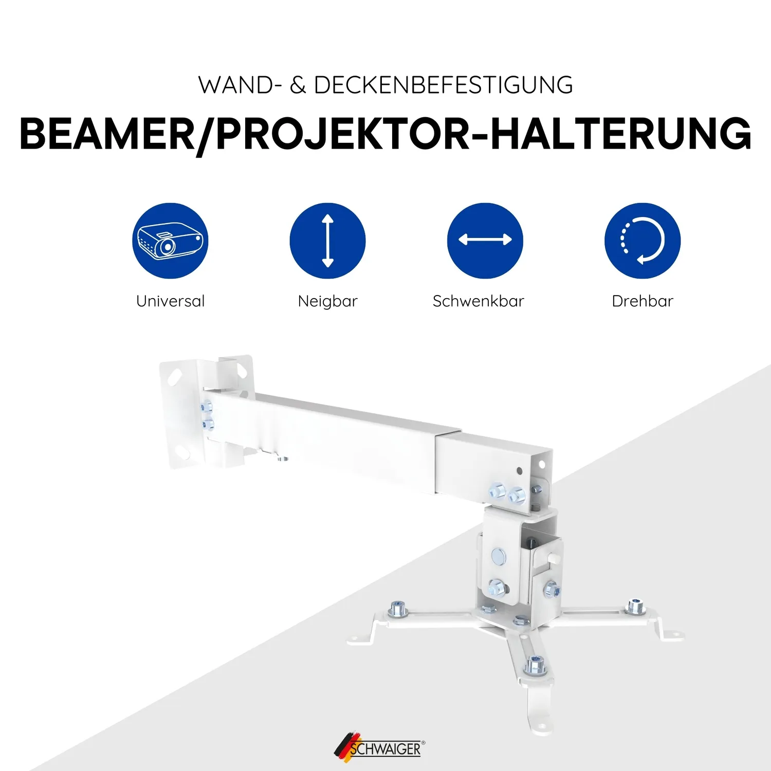 Schwaiger supporto proiettore universale bianco 20 kg
