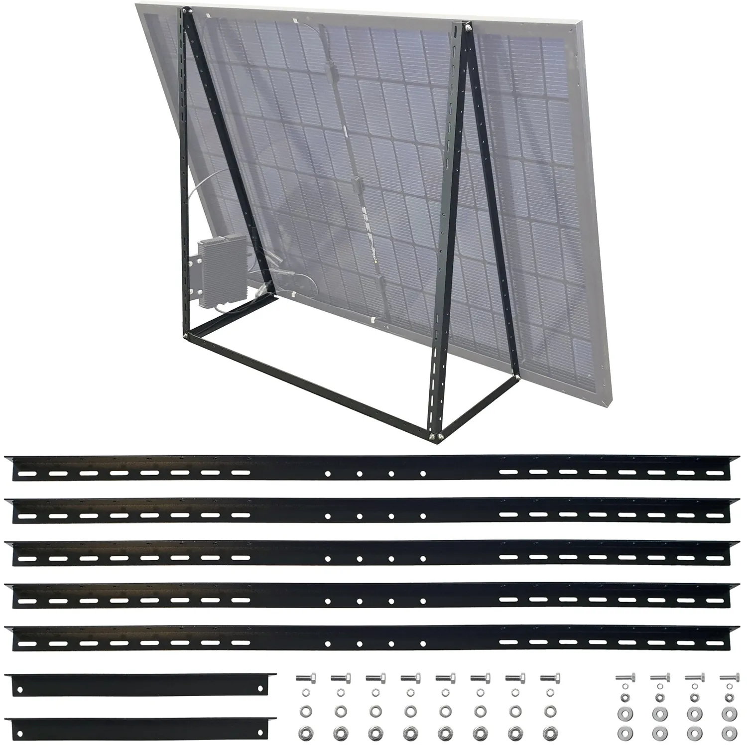 Schwaiger Telaio Solare Alluminio Nero Balcone