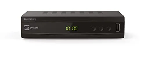 Telesystem TS6822 TWIN Decoder Terrestre DVB-T2 Nero PVR