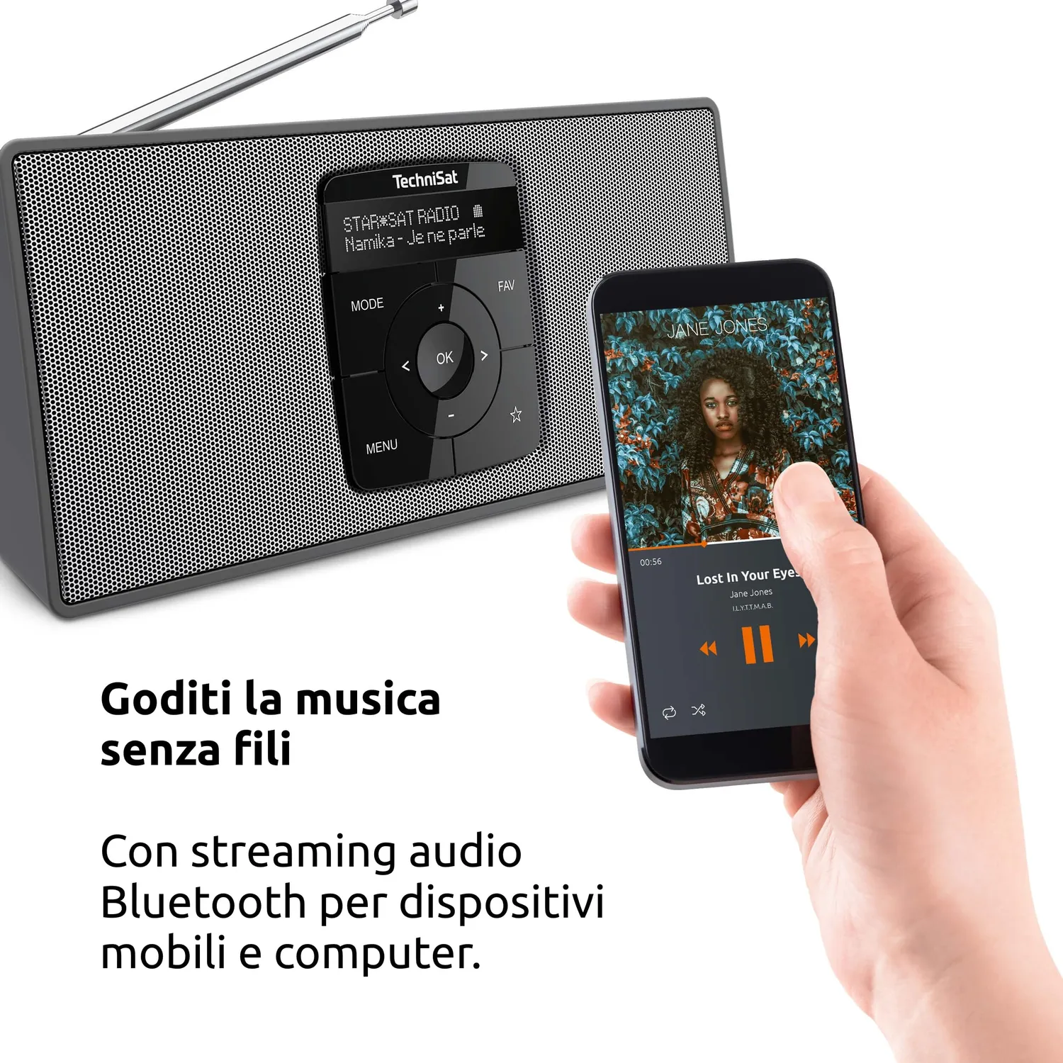TechniSat DIGITRADIO 2 S radio DAB Bluetooth nero