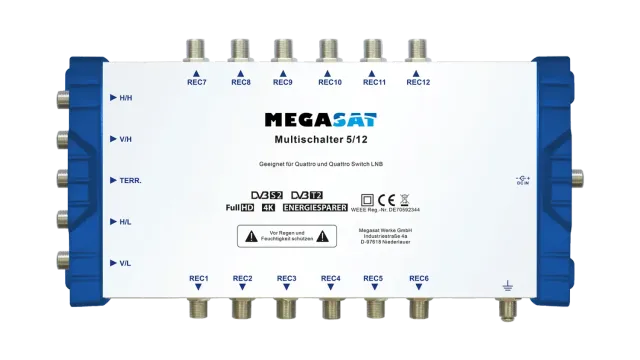 Megasat Multischalter 5/12 centralino 12 utenze