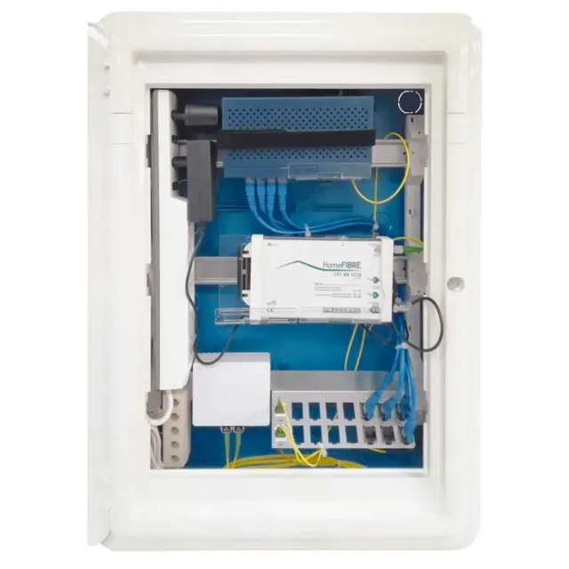 Fracarro QDSA box fibra ottica FTTH 54 moduli da incasso