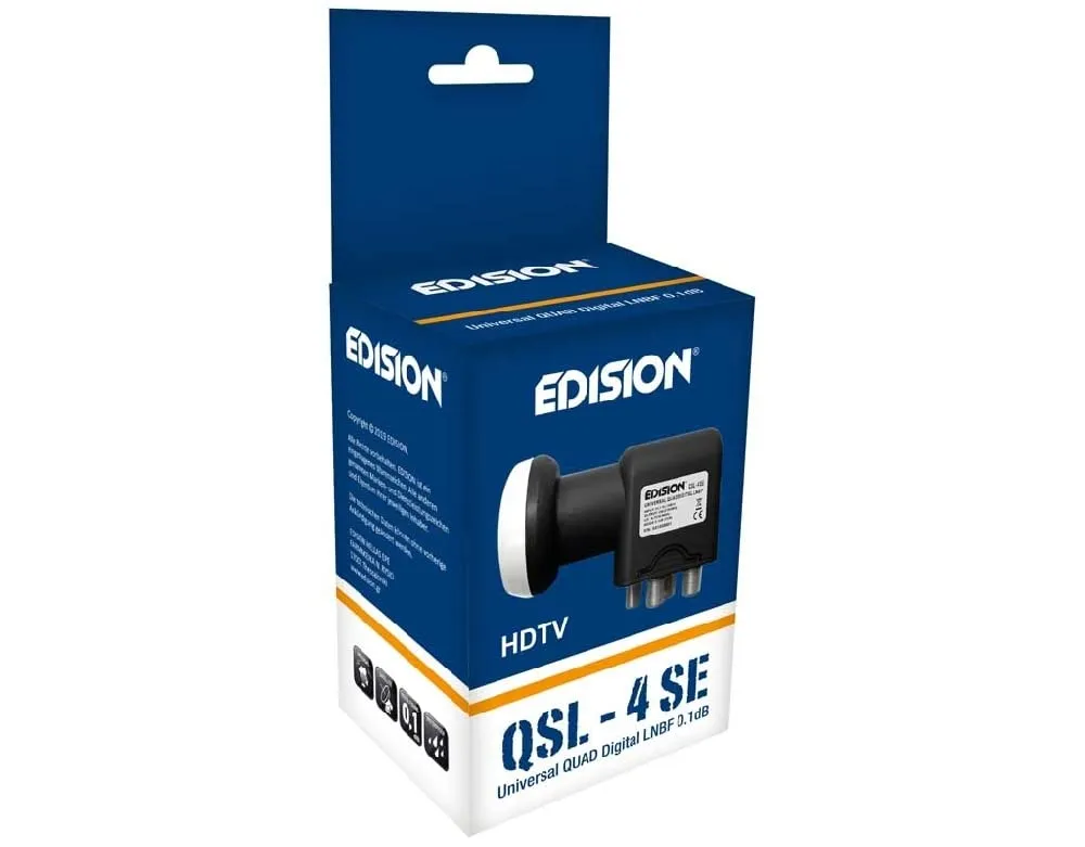 Edision QSL4 SE LNB quad 4 uscite 0,1dB Full HD