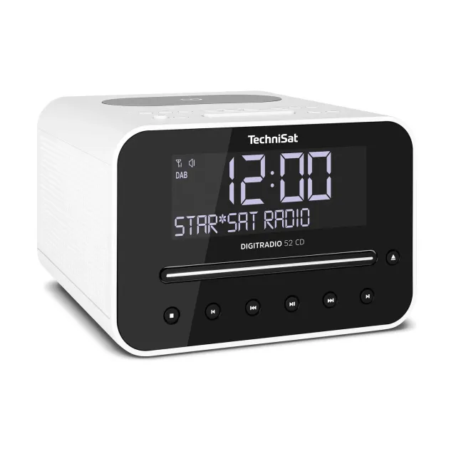 TechniSat DigitRadio 52 CD Radiosveglia DAB+ Bluetooth Bianca