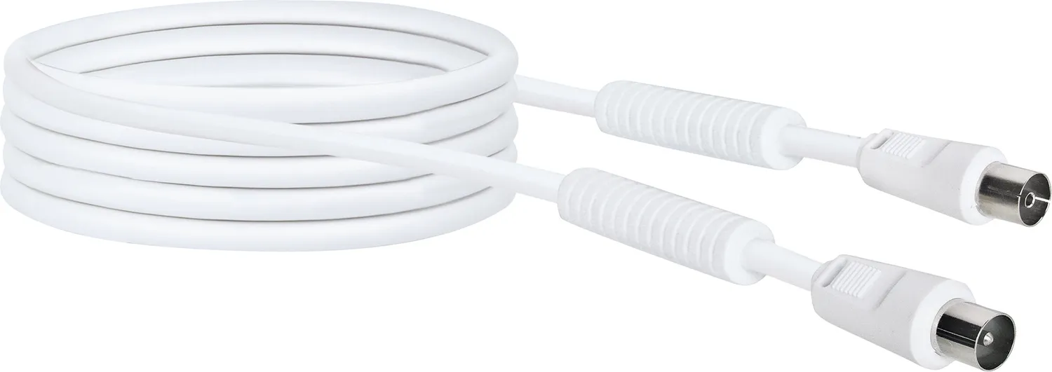 Schwaiger cavo antenna TV 90 dB bianco 1,5 m
