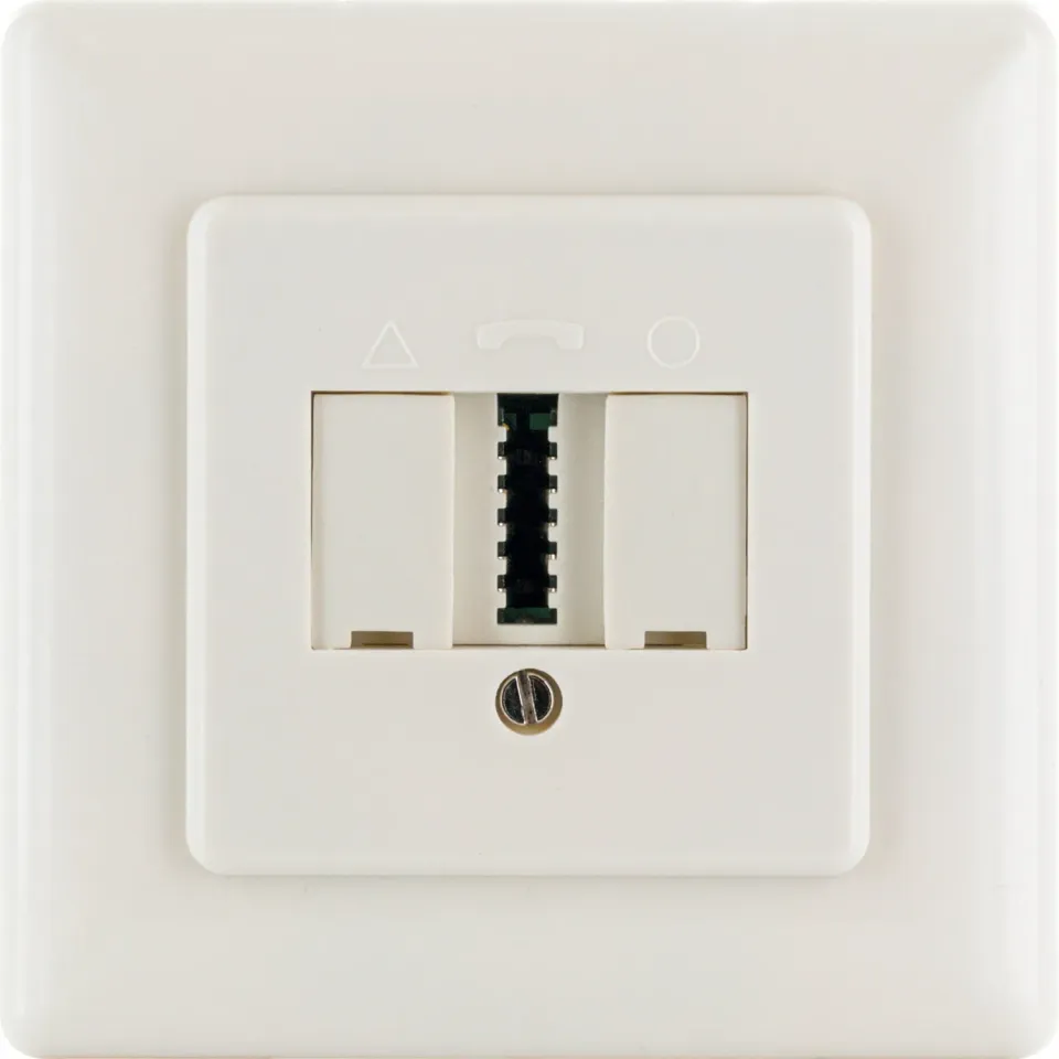Schwaiger TDO presa telefonica da incasso 3x TST crema