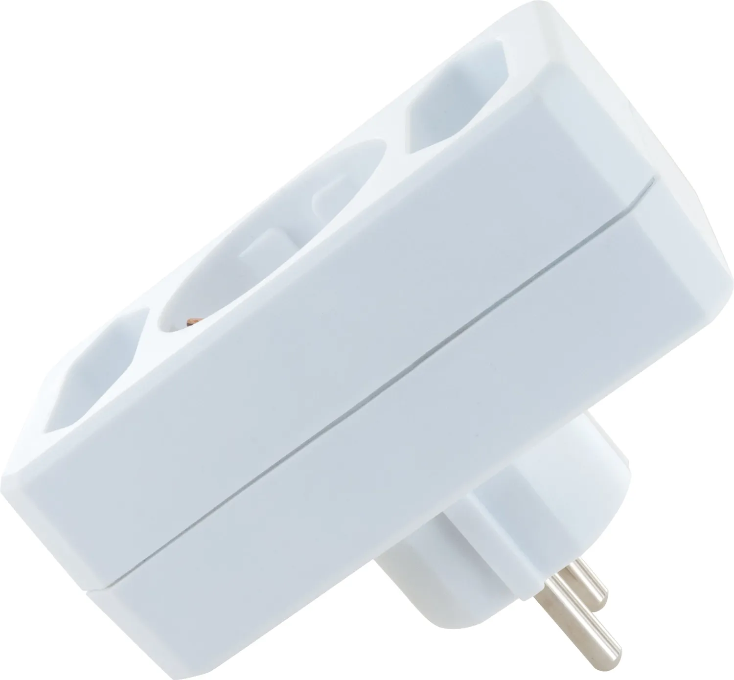 Schwaiger Adattatore Triplo 3 Prese Bianco Nero