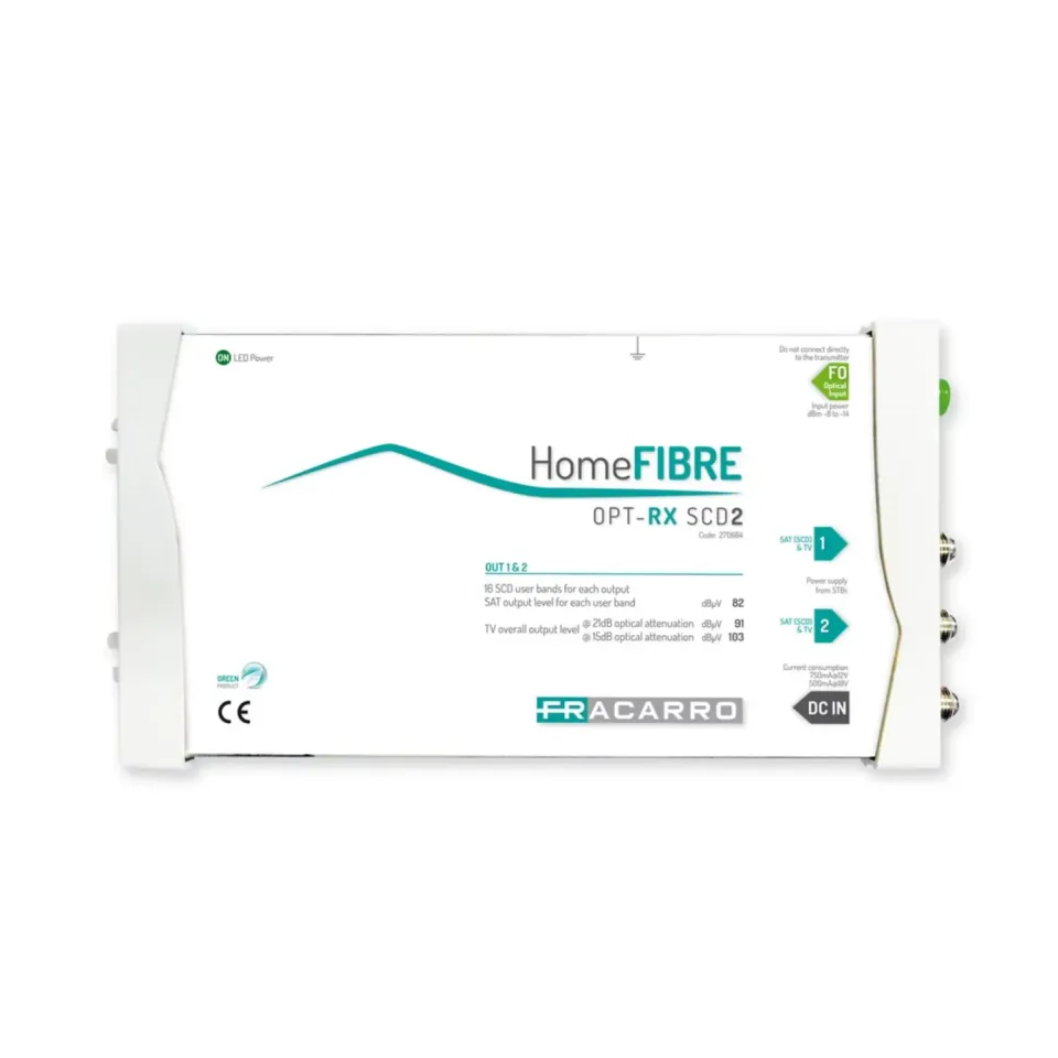 Fracarro OPT RX SCD2 ricevitore ottico 2 uscite dCSS