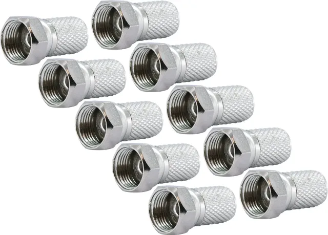 Schwaiger connettori F avvitabili 7,5 mm set 10 pezzi