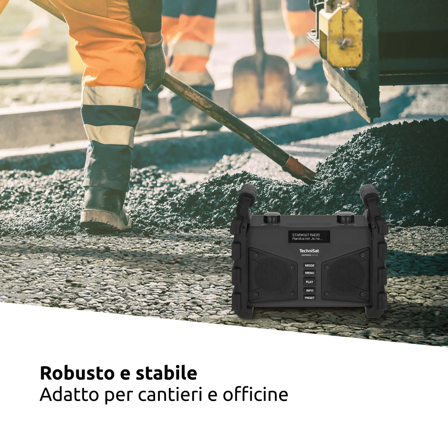 TechniSat DIGITRADIO 230 OD Radio Cantiere DAB+ Nera IP65