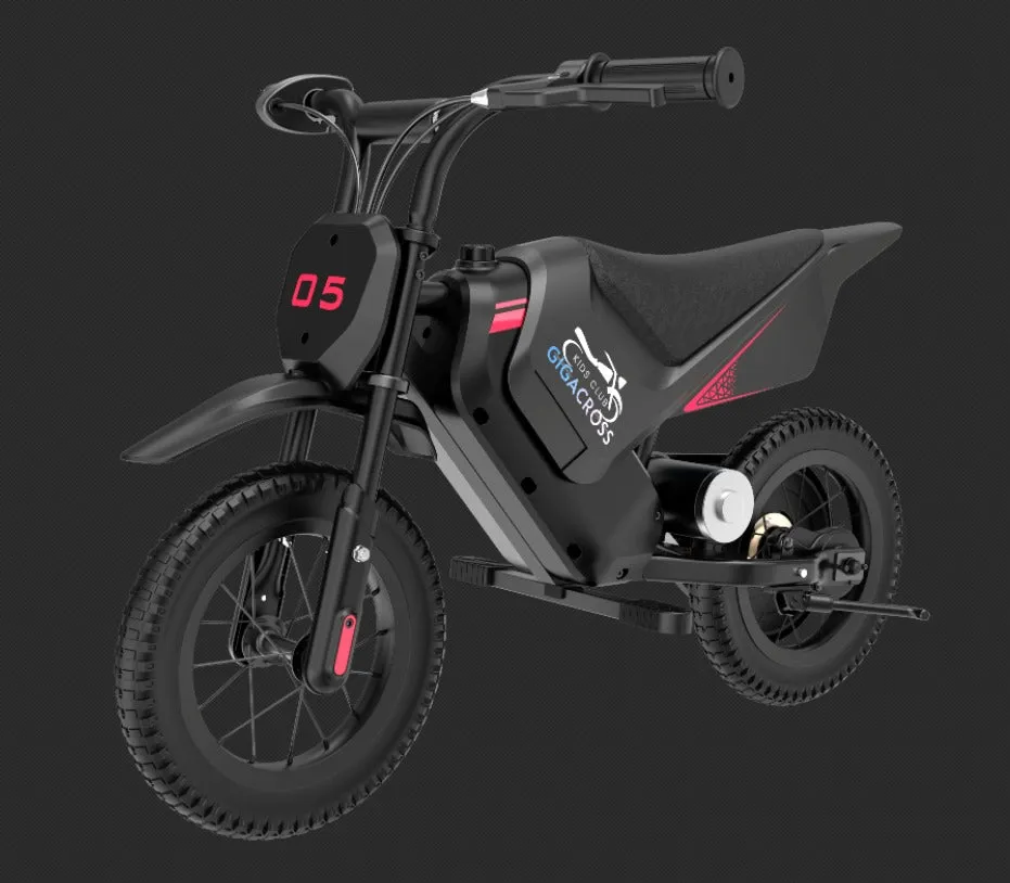 GigaBlue GigaCross Moto Elettrica Bambini 12" 150W Nera
