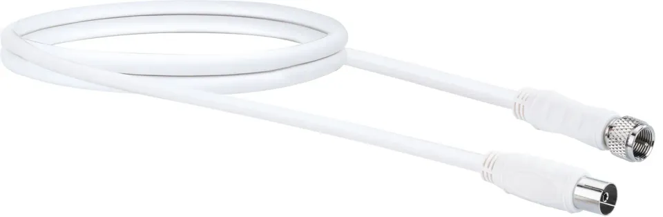 Schwaiger cavo antenna SAT F-IEC 1,5 m bianco 90 dB