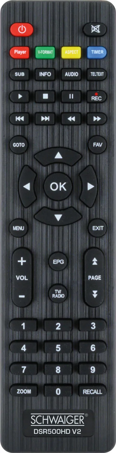 Schwaiger Ricevitore SAT Full HD FTA DVB-S2 HDMI Nero
