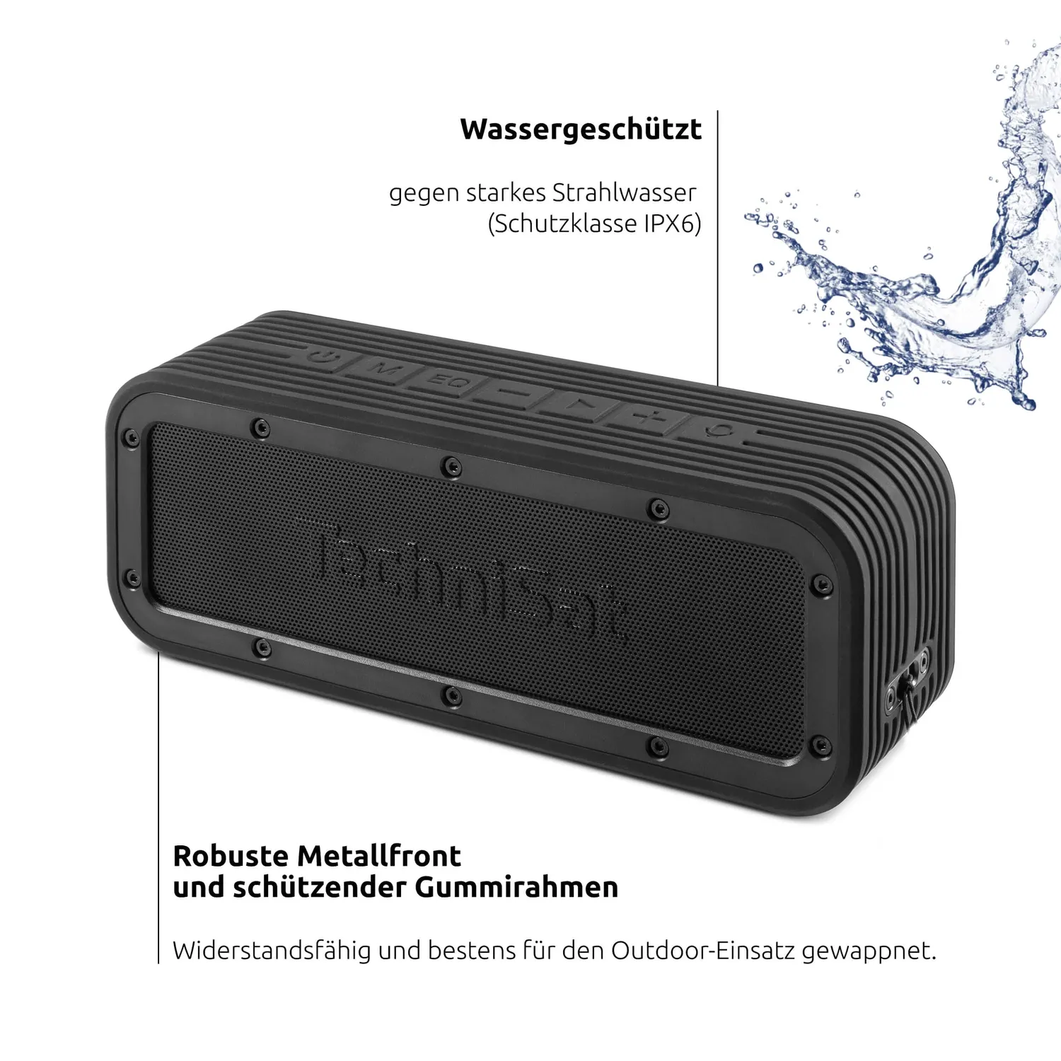 TechniSat BluSpeaker OD TWS altoparlante Bluetooth nero 30W