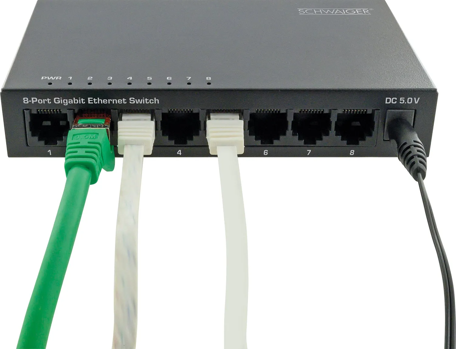 Schwaiger Switch di Rete 8 Porte Gigabit 10/100/1000 Mbps