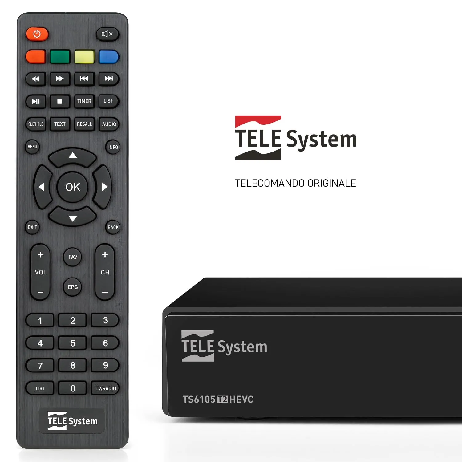 TELE System telecomando originale per TS6105 T2HEVC