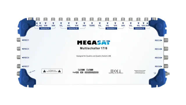 Megasat Multiswitch 17/8 centralino 8 uscite sat