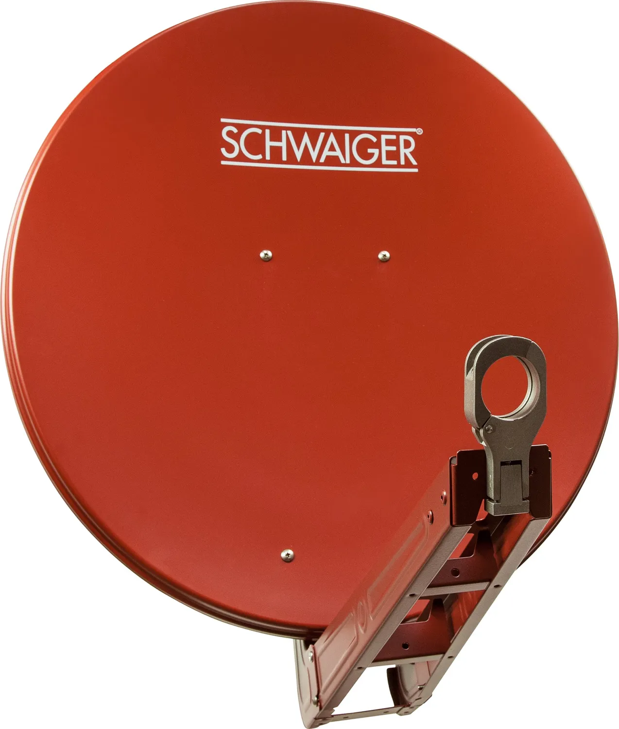 Schwaiger Antenna Satellitare Offset 75 cm Set Quad LNB rossa
