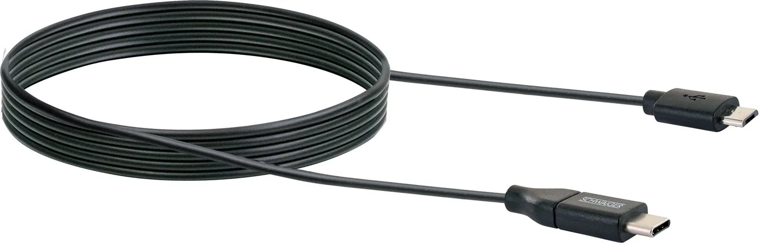 Schwaiger Cavo Adattatore USB-C Micro-B 1m Nero USB 3.1