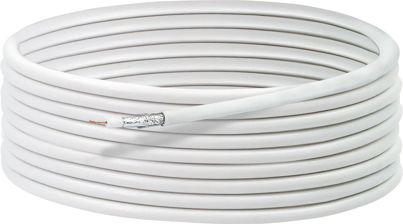 Schwaiger cavo coassiale SAT 90 dB 20 m bianco matassa