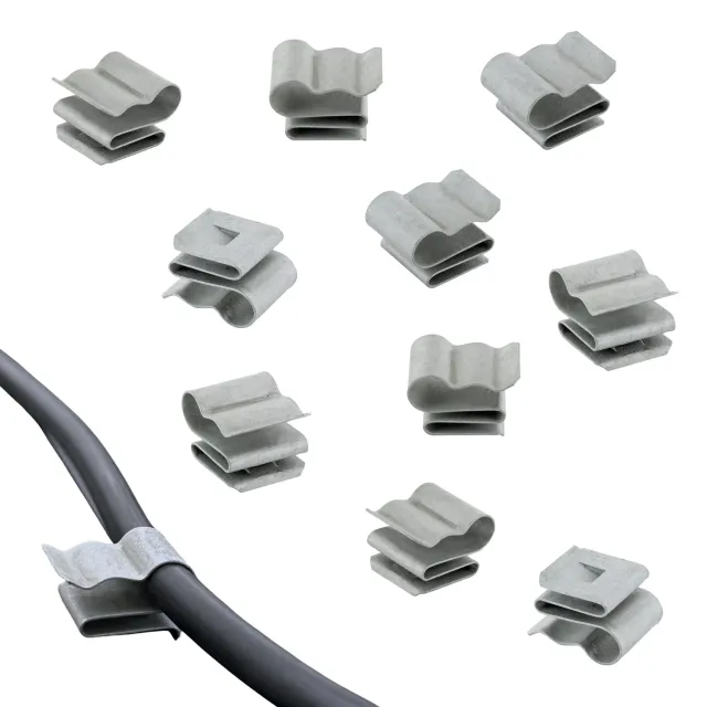 Schwaiger clip fermacavo solare lamiera zincata 10 pezzi