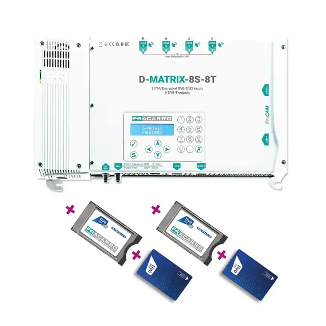 Fracarro KIT 10-tivù S kit hospitality 8 multiplex Tivùsat HD