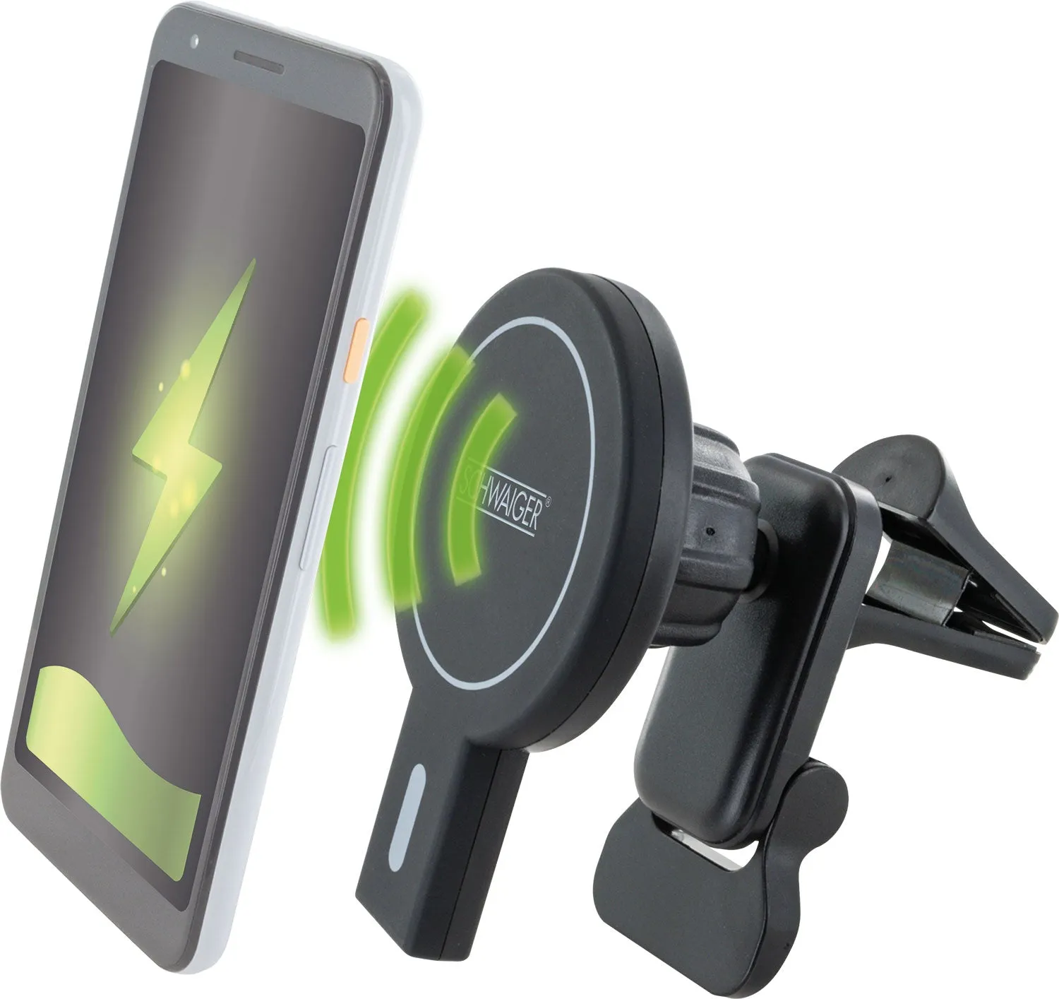 Schwaiger Supporto Auto Smartphone Ricarica Qi MagSafe