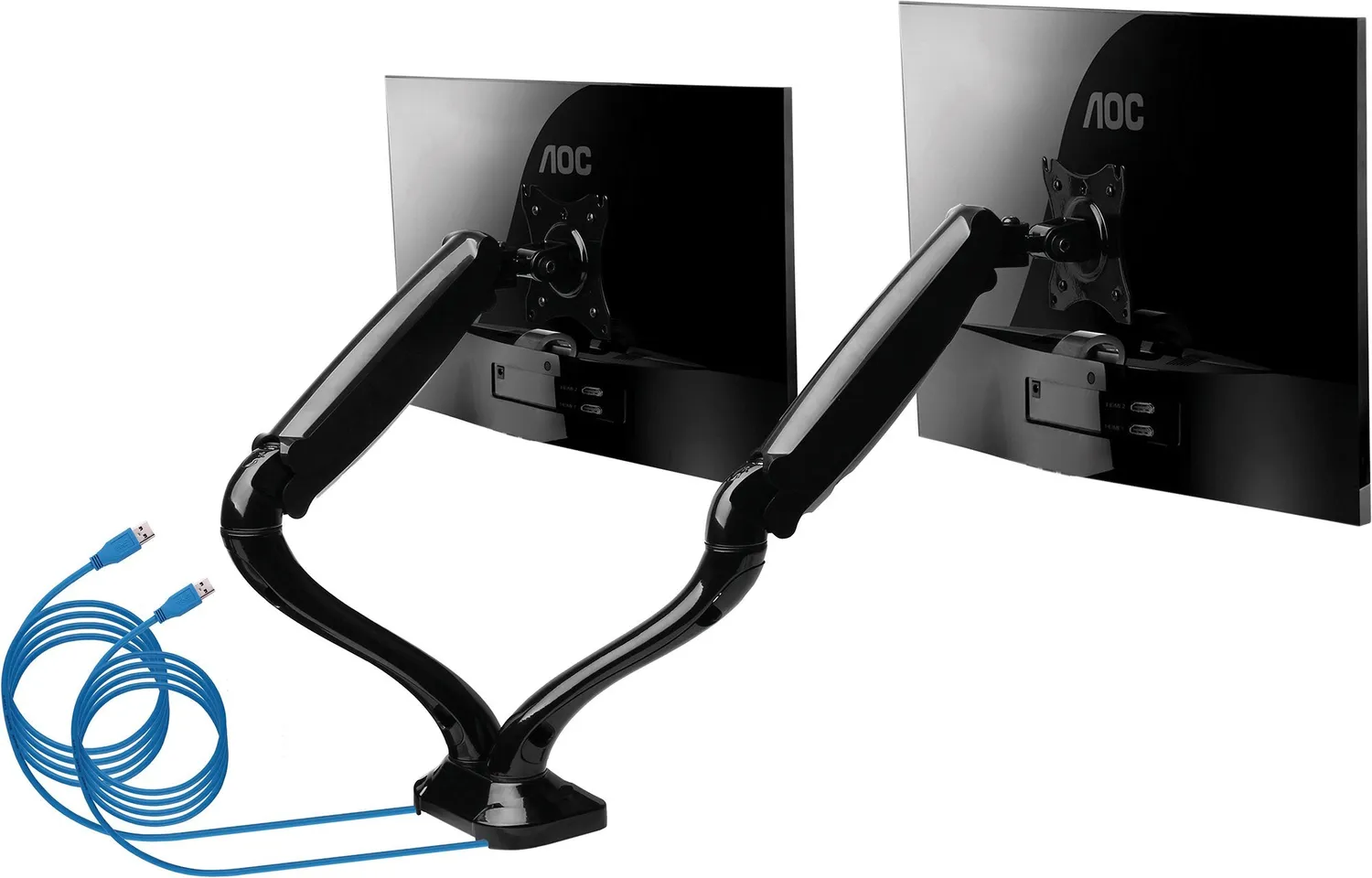 Schwaiger supporto scrivania doppio monitor 29" 6 kg nero