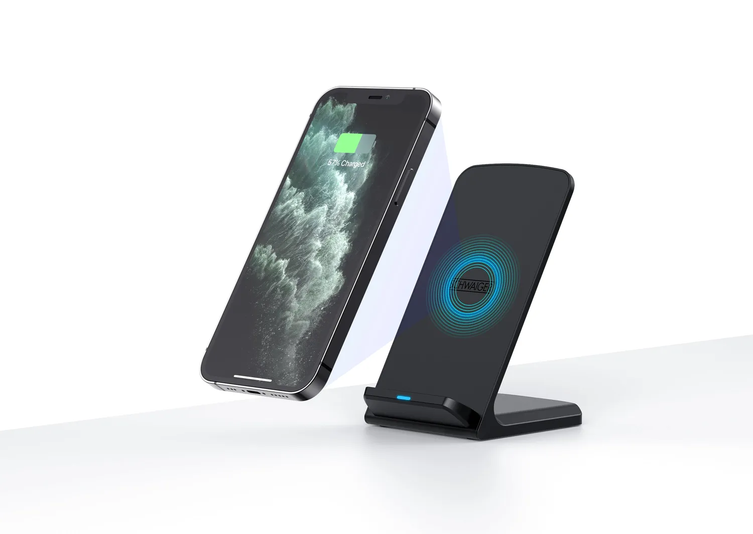 Schwaiger Stazione Ricarica Qi 10W Bianca USB-C
