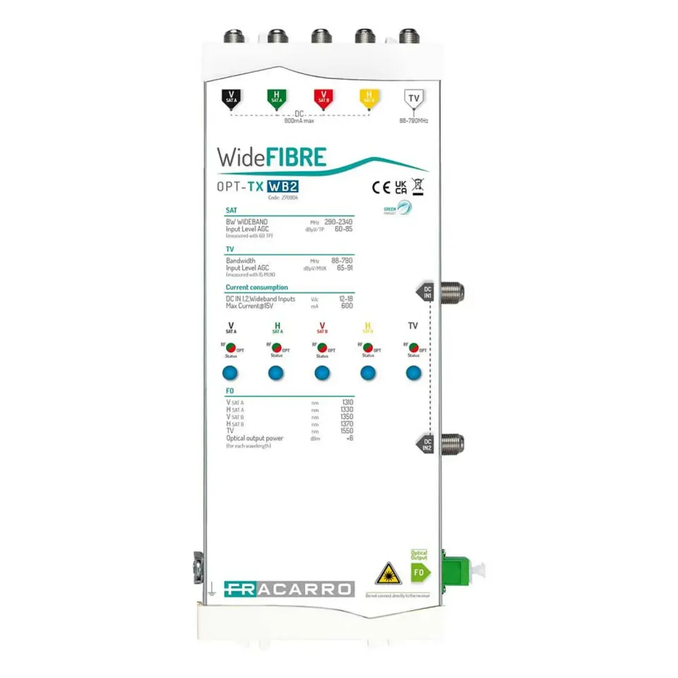 Fracarro OPT-TX WB2 trasmettitore fibra ottica wideband