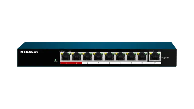 Megasat Switch POE 900 switch PoE 8 porte videosorveglianza