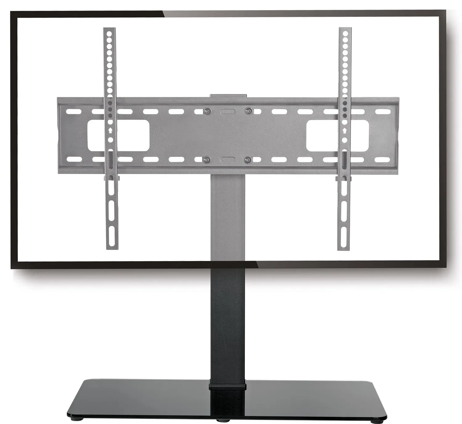Schwaiger Supporto TV Tavolo 37-70" Vetro Nero Girevole
